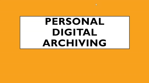 Thumbnail for entry Digital Preservation: Protect the Bits