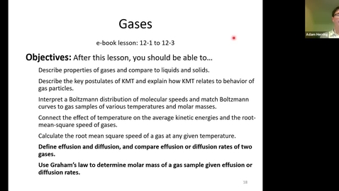 Thumbnail for CHEM 110 - Chapter 12.2 Graham's Law of Effusion
