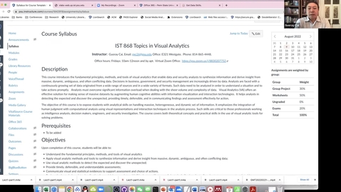 Thumbnail for L01b: Syllabus and Expectations (IST 868)