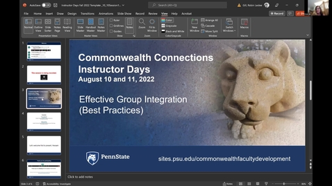 Thumbnail for entry Effective Group Integration/Team Based Projects: Best Practices