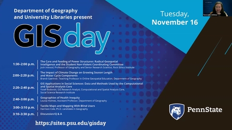 Thumbnail for Penn State GIS Day (11/16/2021)