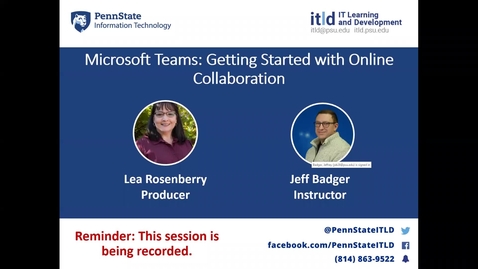 Thumbnail for entry Microsoft Teams: Getting Started with Online Collaboration