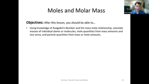 Thumbnail for CHEM 130 - Moles and Molar Mass
