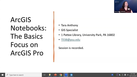Thumbnail for Getting to know ArcGIS Notebooks