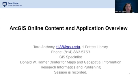 Thumbnail for ArcGIS Online Content and Application Overview