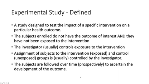 Thumbnail for entry Lesson 9.2. Introduction to Intervention Studies [PHS550]