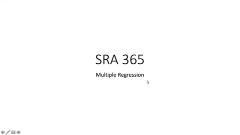 Thumbnail for SRA 365 - Lesson 07 -  Multiple Regression