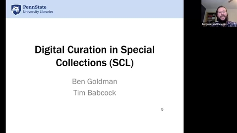 Thumbnail for entry Special Collections Library |  Digital Curation Community of Practice