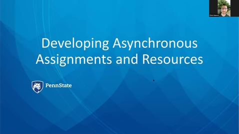 Thumbnail for entry Developing Asynchronous Assignments and Resources