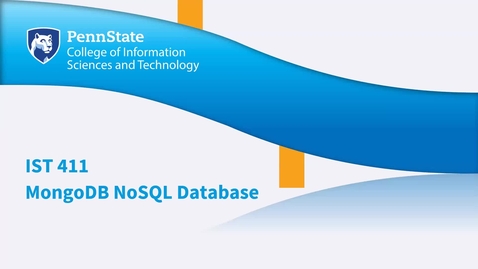 Thumbnail for MongoDB (HCDD/IST 411)