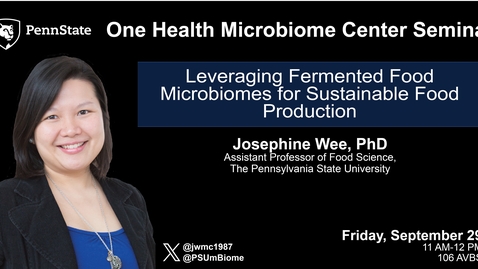 Thumbnail for entry Leveraging Fermented Food Microbiomes for Sustainable Food Production | Josephine Wee, PhD, Penn State