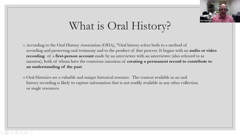 Thumbnail for entry Oral Histories | Digital Curation Community of Practice, May 2022