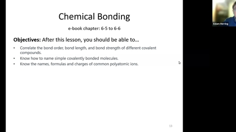 Thumbnail for entry CHEM 110 - Chapter 6.5-6 Multiple Bonds and Polyatomic Ions
