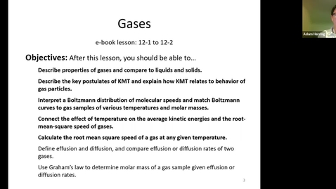 Thumbnail for CHEM 110 - Chapter 12.1 Kinetic Molecular Theory