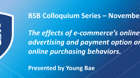 Thumbnail for BSB Colloquium - Young Bae
