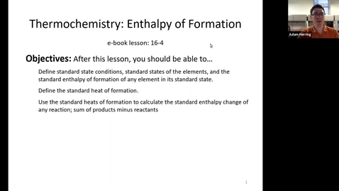 Thumbnail for entry CHEM 110 - Chapter 16.4 Enthalpy of Formation