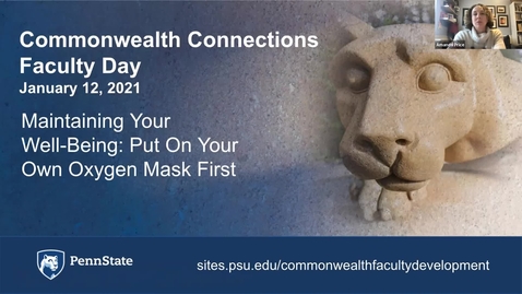 Thumbnail for CC: Maintaining Your Well-Being: Put on Your Own Oxygen Mask First