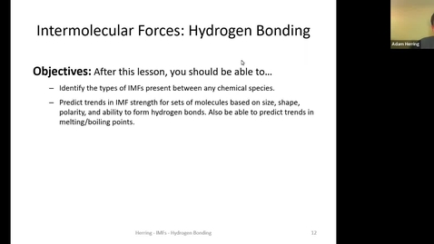 Thumbnail for entry CHEM 130 - Identifying Intermolecular Forces