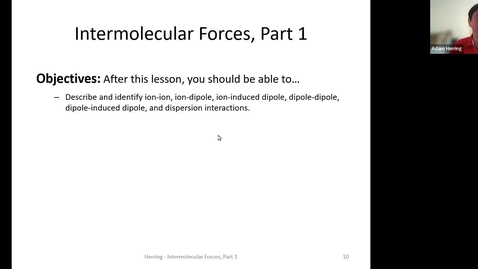 Thumbnail for entry CHEM 130 - Overview of Various Intermolecular Forces