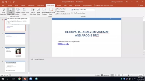 Thumbnail for Geospatial Analysis: ArcMap and ArcGIS Pro