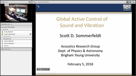 Thumbnail for CAV Seminars 02/05/2018 - Scott D. Sommerfeldt