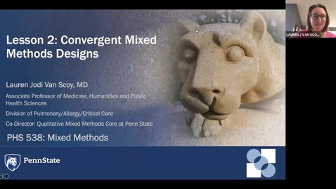 Thumbnail for entry Lesson 2 Module 1: Convergent Study Design and Data Collection [PHS538]