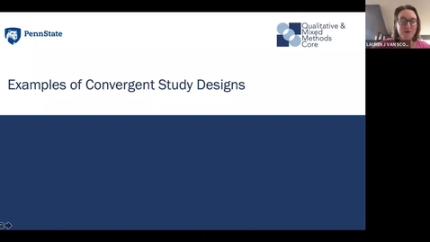 Thumbnail for entry Lesson 2 Module 3: Examples of Convergent Designs [PHS538]