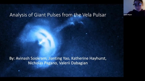 Thumbnail for entry Analysis of Giant Pulses from the Vela Pulsar