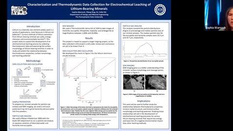 Thumbnail for Characterization and Thermodynamic Data Collection for Electrochemical Leaching of Lithium-Bearing Minerals