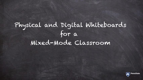 Thumbnail for entry Physical and Digital Whiteboards in a Mixed Mode Classroom