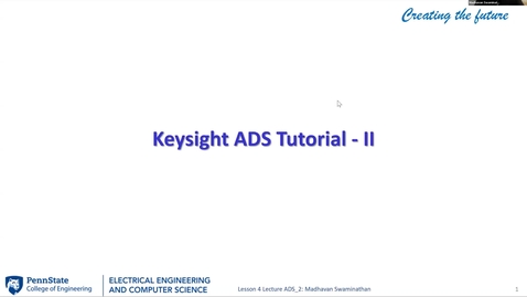 Thumbnail for EE 443 FA25 | Keysight ADS Tutorial II 