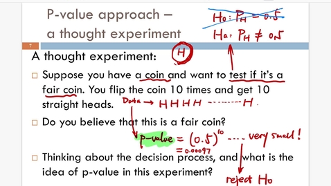 Thumbnail for entry Lesson 3.2. Hypothesis Testing b