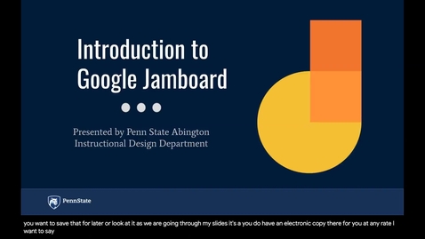 Thumbnail for Introduction to Google Jamboard and Demonstration