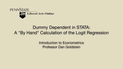 Thumbnail for ECON306_L10_Dummy_Dependent_Variables_STATA_Calc_Logit_Regression