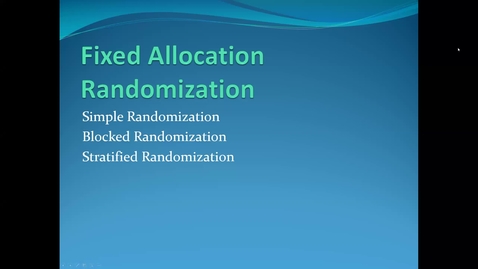 Thumbnail for Lecture 3.1. The Randomization Process (Part 2) [PHS580]