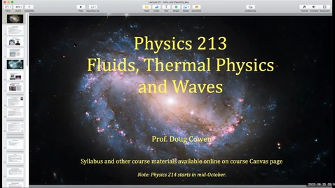 Thumbnail for entry PHYS 213 Fa 2020 9:05-9:55am lectures