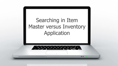 Thumbnail for Searching in Item Master vs. Inventory Application in Maximo