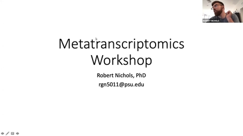 Thumbnail for entry 2020 NOV 06 Workshop: Utilizing Metatranscriptomic Analysis to Better Understand Changes in the Gut Microbiome