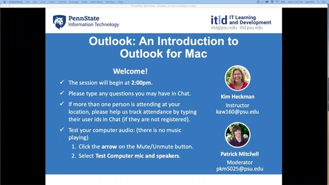 Thumbnail for Outlook - An Introduction to Outlook for Mac