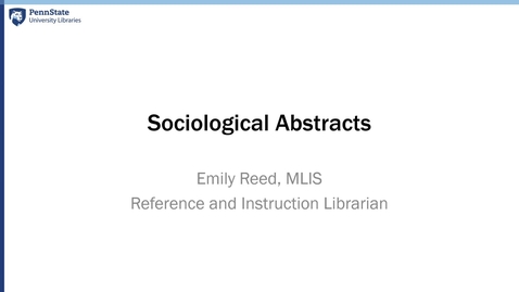 Thumbnail for Sociological Abstracts