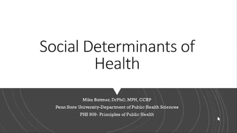 Thumbnail for Social Determinants of Health [PHS809]