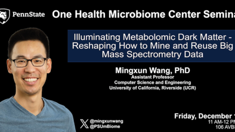 Thumbnail for entry Illuminating Metabolomic Dark Matter - Reshaping How to Mine and Reuse Big Mass Spectrometry Data | Mingxun Wang, PhD, UC Riverside