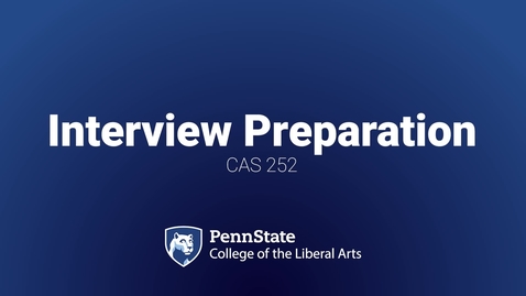 Thumbnail for entry CAS 252_L03_1_Interview Preparation