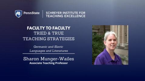 Thumbnail for entry Faculty to Faculty: Tried &amp; True Teaching Strategies [Language and Literature]