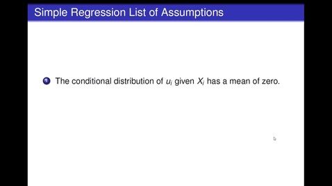 Thumbnail for Simple Regression Assumptions