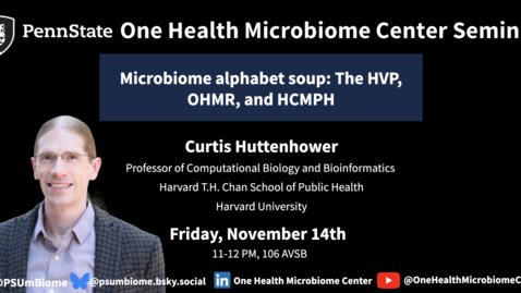 Thumbnail for Microbiome alphabet soup: The HVP,  OHMR, and HCMPH | Curtis Huttenhower