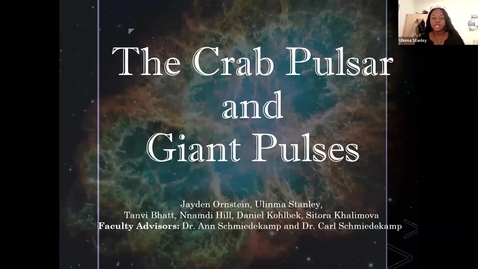 Thumbnail for The Crab Pulsar and Giant Pulses