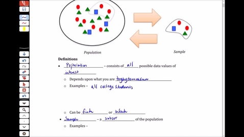 Thumbnail for entry NS2 - 2.1 Introduction to Population and Sample