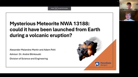 Thumbnail for Mysterious meteorite NWA 13188: could it have been launched from Earth during a volcanic eruption?