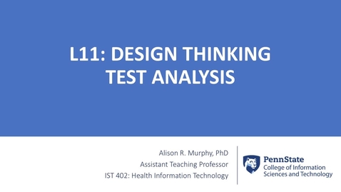 Thumbnail for 11.1 Test Analysis